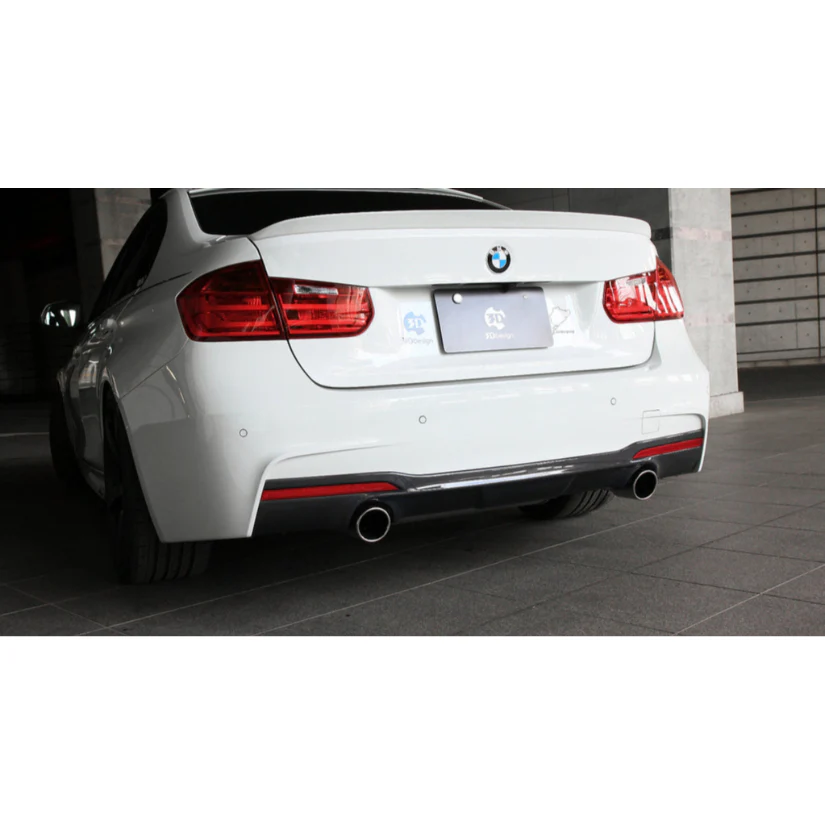 3Ddesign Duel Tip Rear Diffuser BMW 3 Series 335i F30 F31 M-Sport - Image 2