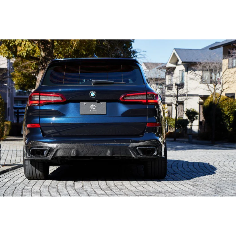 3Ddesign Rear Diffuser Carbon Fibre Set B BMW X5 M50i G05 M-Sport