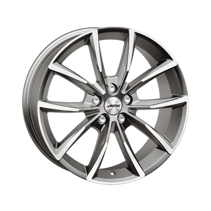AUTEC Astana Alloy Wheel 18x8 ET25 5x112 Titanium Silver Polished 66.5mm CB