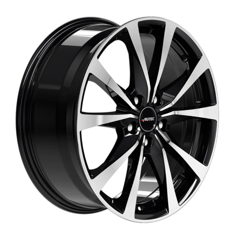 AUTEC Brixen Alloy Wheel 20x8 ET39 5x112 Black Polished 66.5mm CB - Image 3