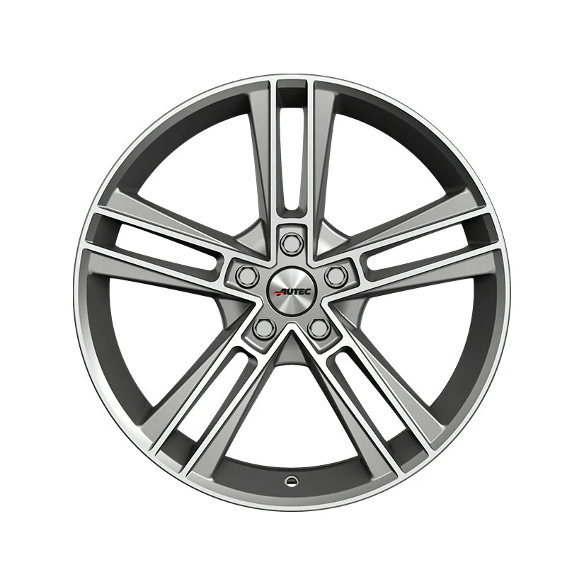 AUTEC Rias Alloy Wheel 20x8.5 ET40 5x120 Titanium Silver Matt Polished 64.1mm CB - Image 3