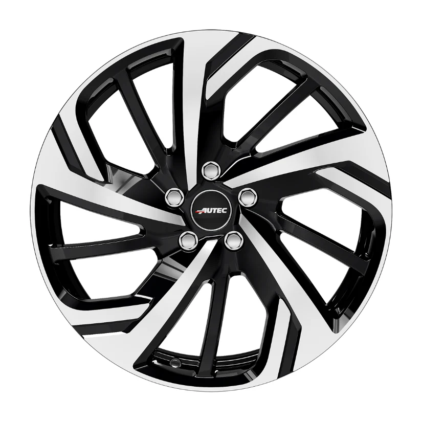 AUTEC Rixon Alloy Wheel 19x7.5 ET50.5 5x108 Black Polished 63.3mm CB - Image 2