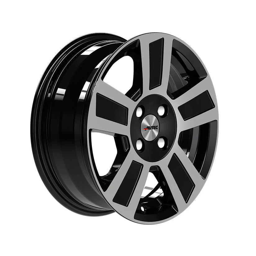 AUTEC Tigris Alloy Wheel 14x6 ET30 4x100 Black Polished 66.6mm CB - Image 2