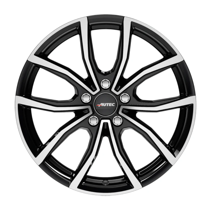AUTEC Vidron Alloy Wheel 15x6 ET38 5x100 Black Polished 57.1mm CB - Image 2