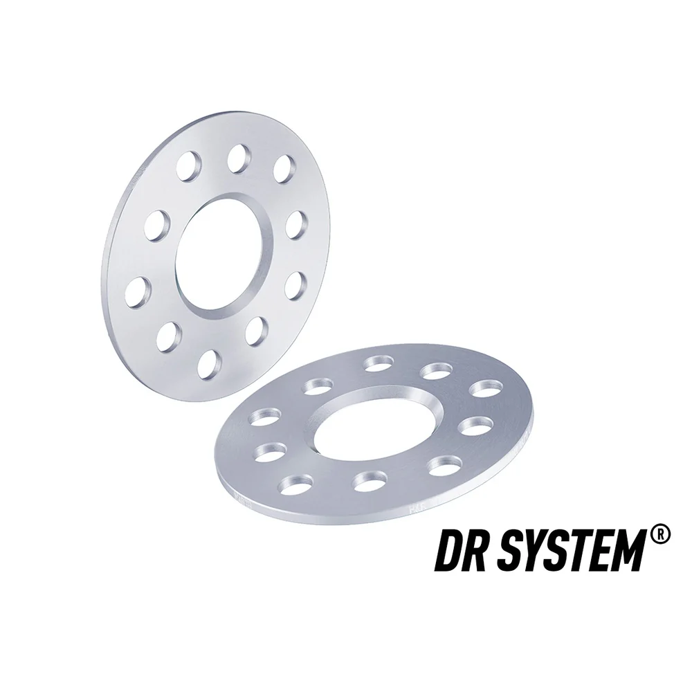 H&R TRAK+ Wheel Spacers Pair 5mm Silver 4x100 56.6mm CB