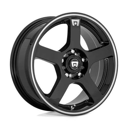 Motegi MR116 FS5 Alloy Wheel 17x7 ET40 5x112/5x114 Gloss Black With Machined Flange 72.56mm CB