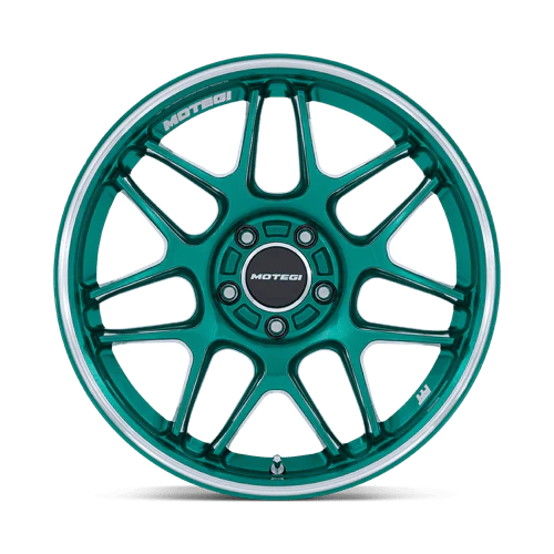 Motegi MR158 TSUBAKI Alloy Wheel 19x9.5 ET35 5x112 Hokkaido Green With Machined Lip 66.56mm CB - Image 3