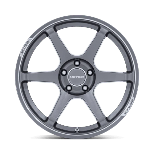 Motegi MR160 BATTLE VI Alloy Wheel 18x9.5 ET35 5x120 Gloss Gunzilla With Machined Lip 74.1mm CB - Image 3