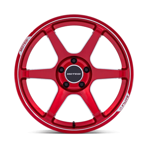 Motegi MR160 BATTLE VI Alloy Wheel 19x8.5 ET30 5x100 Cherry Red Metallic With Mch Lip 56.15mm CB - Image 3