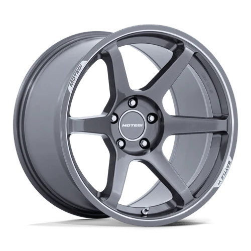 Motegi MR160 BATTLE VI Alloy Wheel 19x9.5 ET40 5x100 Gloss Gunzilla With Machined Lip 56.15mm CB