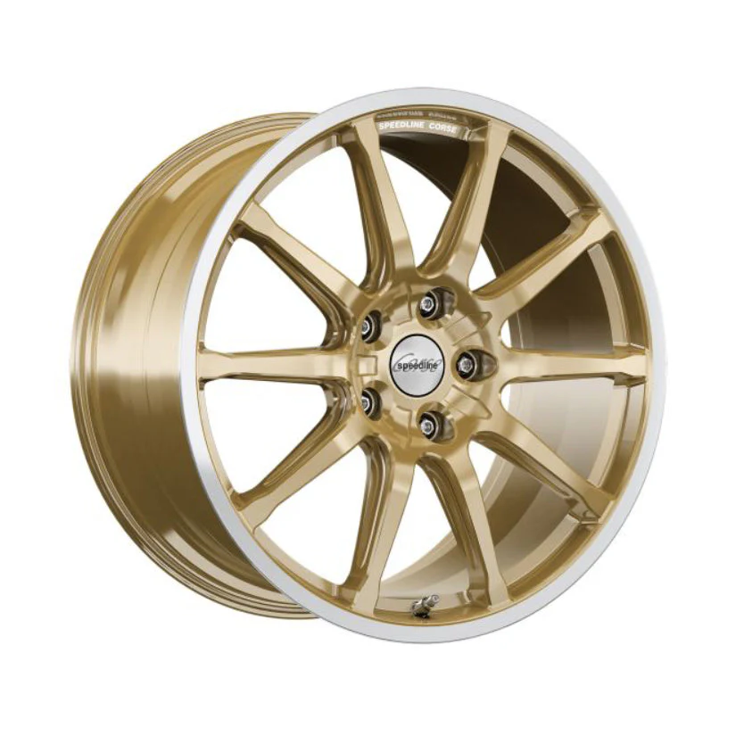 Speedline Corse SC1 Motorismo Alloy Wheel 19x9 ET45 5x114 Racing Gold Diamond Cut Lip