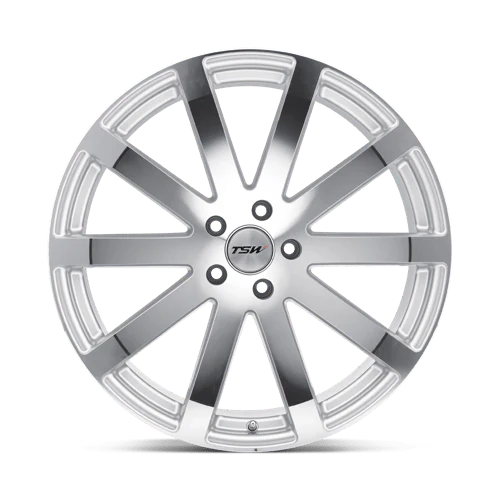 TSW BROOKLANDS Alloy Wheel 17x8 ET45 5x112 Silver With Mirror Cut Face 72.1mm CB - Image 3