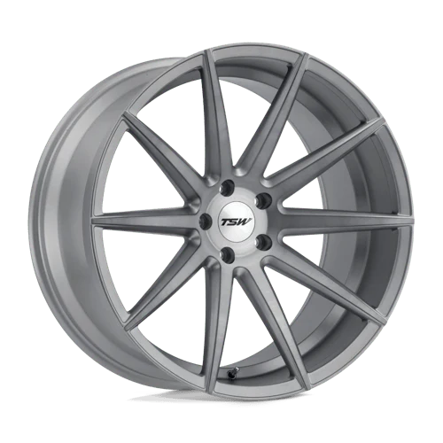 TSW CLYPSE Alloy Wheel 22x10.5 ET35 5x120 Titanium With Matt Brushed Face 76.1mm CB