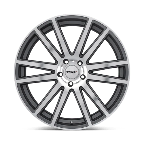 TSW GATSBY Alloy Wheel 22x10 ET37 5x120 Gunmetal With Mirror Cut Face 76.1mm CB - Image 3