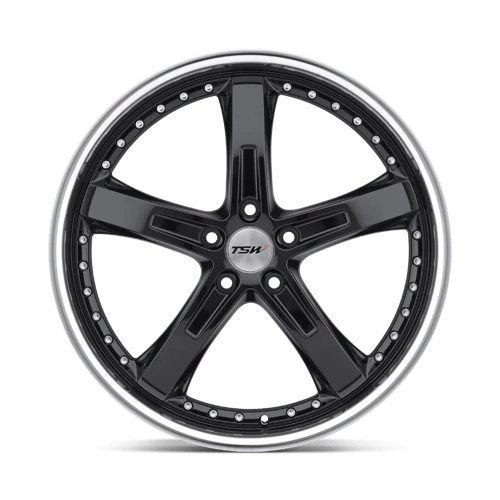 TSW JARAMA Alloy Wheel 19x9.5 ET45 5x120 Gloss Black With Mirror Cut Lip 76.1mm CB - Image 3
