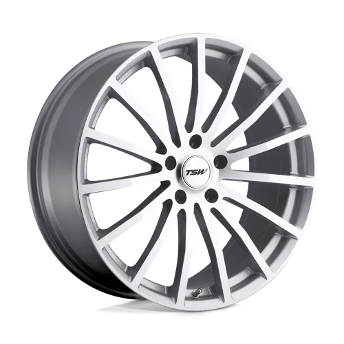 TSW MALLORY Alloy Wheel 19x9.5 ET45 5x120 Silver With Mirror Cut Face 76.1mm CB