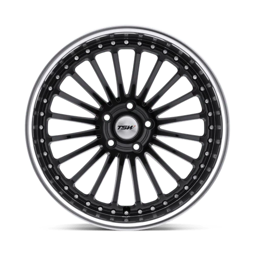 TSW SILVERSTONE Alloy Wheel 20x8.5 ET35 5x120 Gloss Black With Mirror Cut Lip 76.1mm CB - Image 3