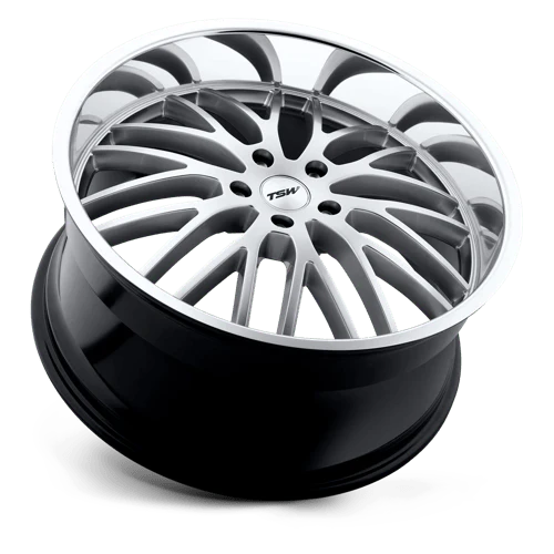 TSW SNETTERTON Alloy Wheel 17x8 ET35 5x120 Hyper Silver With Mirror Cut Lip 76.1mm CB - Image 2