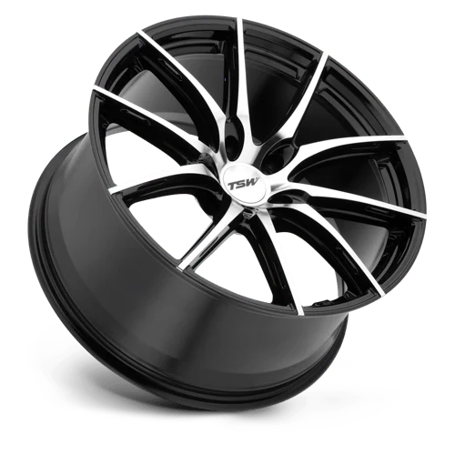 TSW SPRINT Alloy Wheel 19x9.5 ET35 5x112 Gloss Black With Mirror Cut Face 72.1mm CB - Image 2