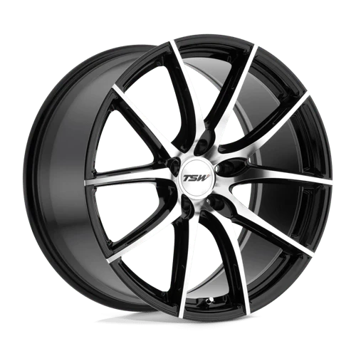 TSW SPRINT Alloy Wheel 20x8.5 ET40 5x108 Gloss Black With Mirror Cut Face 72.1mm CB