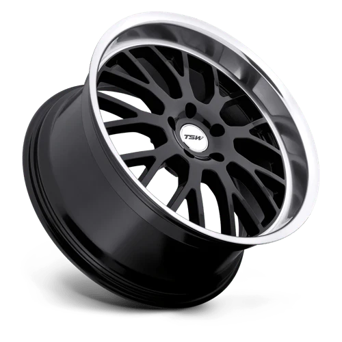 TSW TREMBLANT Alloy Wheel 18x9.5 ET35 5x112 Gloss Black With Mirror Cut Lip 72.1mm CB - Image 2