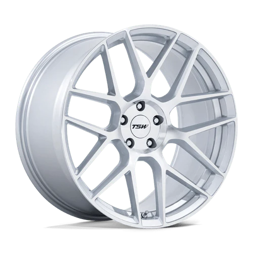 TSW TW002 LASARTHE Alloy Wheel 17x8 ET35 5x100 Gloss Silver Machined 72.56mm CB