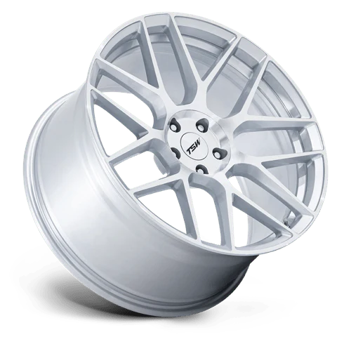 TSW TW002 LASARTHE Alloy Wheel 18x10.5 ET25 5x120 Gloss Silver Machined 74.1mm CB - Image 2