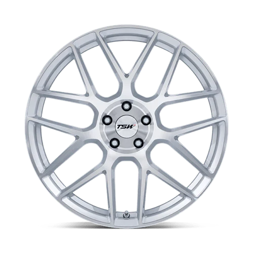 TSW TW002 LASARTHE Alloy Wheel 18x10.5 ET35 5x112 Gloss Silver Machined 66.56mm CB - Image 3