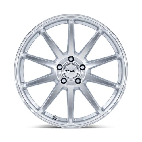 TSW TW004 CANARD Alloy Wheel 19x8.5 ET42 5x112 Gloss Silver With Machined Face 66.56mm CB - Image 3