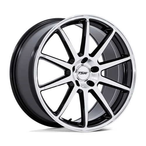 TSW TW004 CANARD Alloy Wheel 20x10.5 ET30 5x112 Gloss Black With Machined Face 66.56mm CB