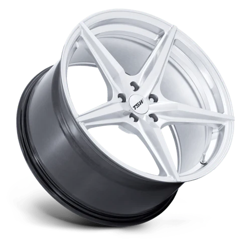 TSW TW007 ESPRIT Alloy Wheel 18x9.5 ET40 5x120 Hyper Silver With Machined Face 74.1mm CB - Image 2
