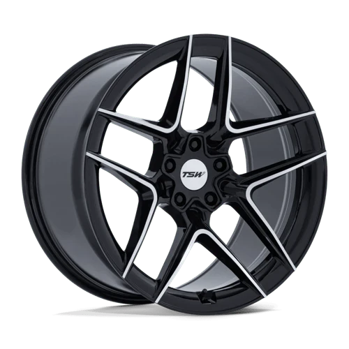 TSW TW008 SLIPSTREAM Alloy Wheel 19x9.5 ET25 5x112 Gloss Black With Machined Face 66.56mm CB