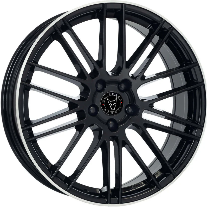 Wolfrace Eurosport TUV KiboX Alloy Wheel 21x9.5 ET42 5x112 Diamond Black Polished 66.5mm CB