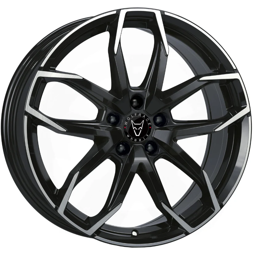 Wolfrace Eurosport TUV Lucca Alloy Wheel 18x8 ET45 5x114 Diamond Black Polished 70.1mm CB