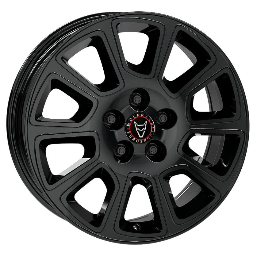 Wolfrace Eurosport TUV Transporter 2 Alloy Wheel 16x6.5 ET52 5x120 Diamond Black 65.1mm CB