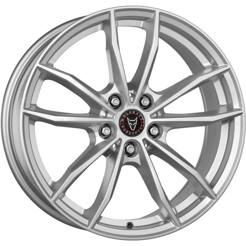 Wolfrace Eurosport TUV X12 Alloy Wheel 16x7 ET48 5x112 Polar Sillver 57.1mm CB