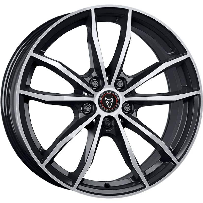 Wolfrace Eurosport TUV X12 Alloy Wheel 20x9 ET38 5x112 Diamond Black Polished 66.5mm CB