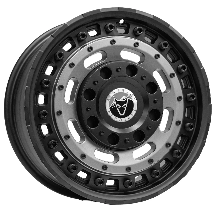 Wolfrace Explorer Slotmag Alloy Wheel 17x8 ET35 5x118 Matt Black Matt Gunmetal centre 110mm CB